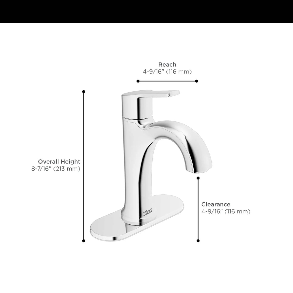 American Standard Corsham Single Hole Single-Handle Bathroom Faucet 1.2 gpm/4.5 L/min with Lever Handle