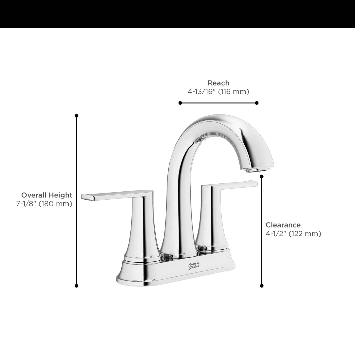 American Standard Corsham 4-Inch Centerset Two-Handle Bathroom Faucet 1.2 gpm/4.5 L/min with Lever Handle
