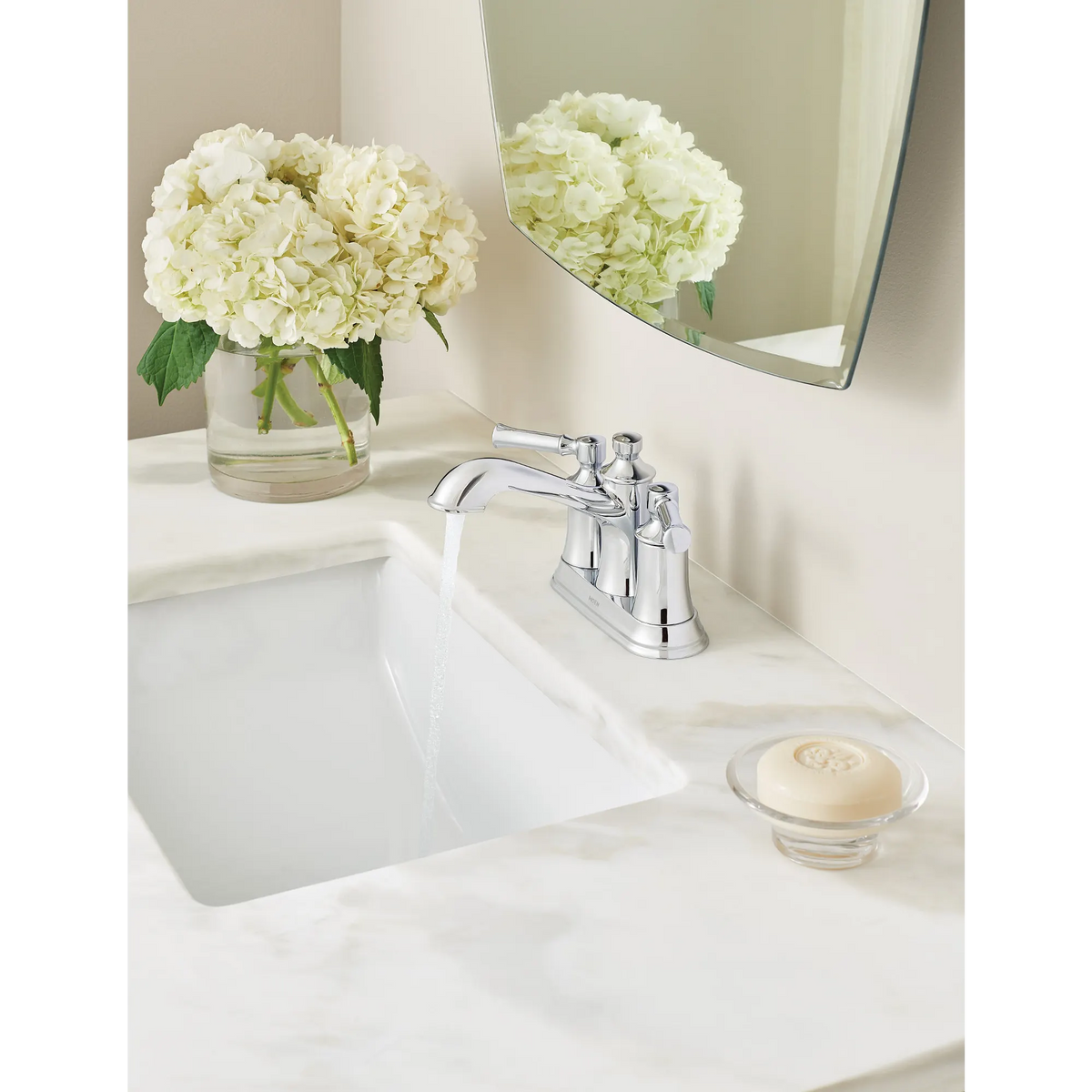 Moen Dartmoor Two-Handle High-Arc Bathroom Faucet 6802 in Chrome (6802) - view 2