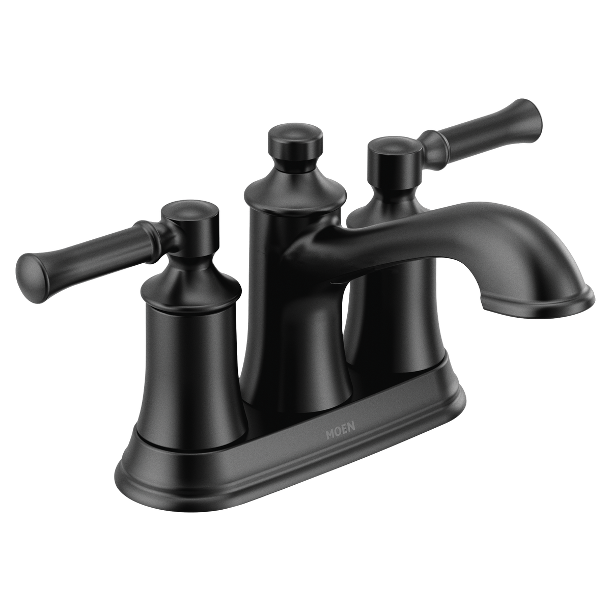 Moen Dartmoor Two-Handle High-Arc Bathroom Faucet 6802 in Matte Black (6802BL)
