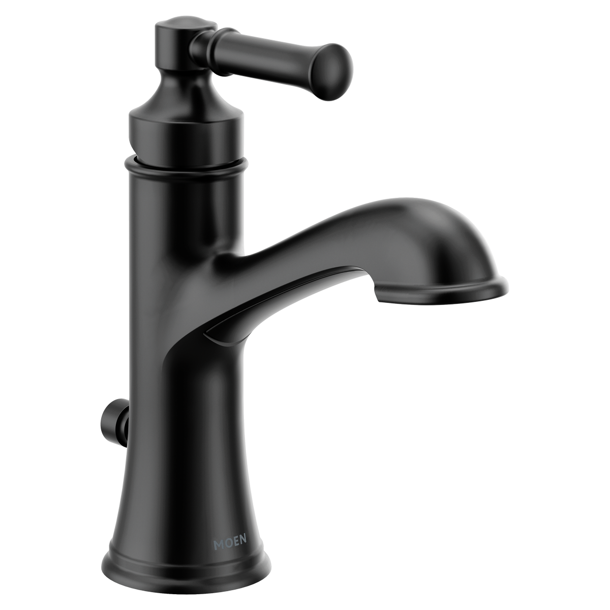 Moen Dartmoor Single-Handle High-Arc Bathroom Faucet 6803 in Matte Black (6803BL)