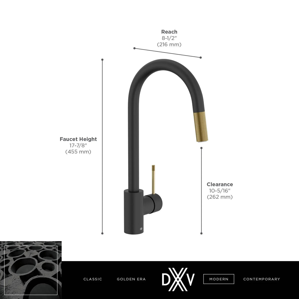 DXV Etre Single Handle Pull-Down Kitchen Faucet with Lever Handle in Polished Chrome (D35404300.100) - view 2