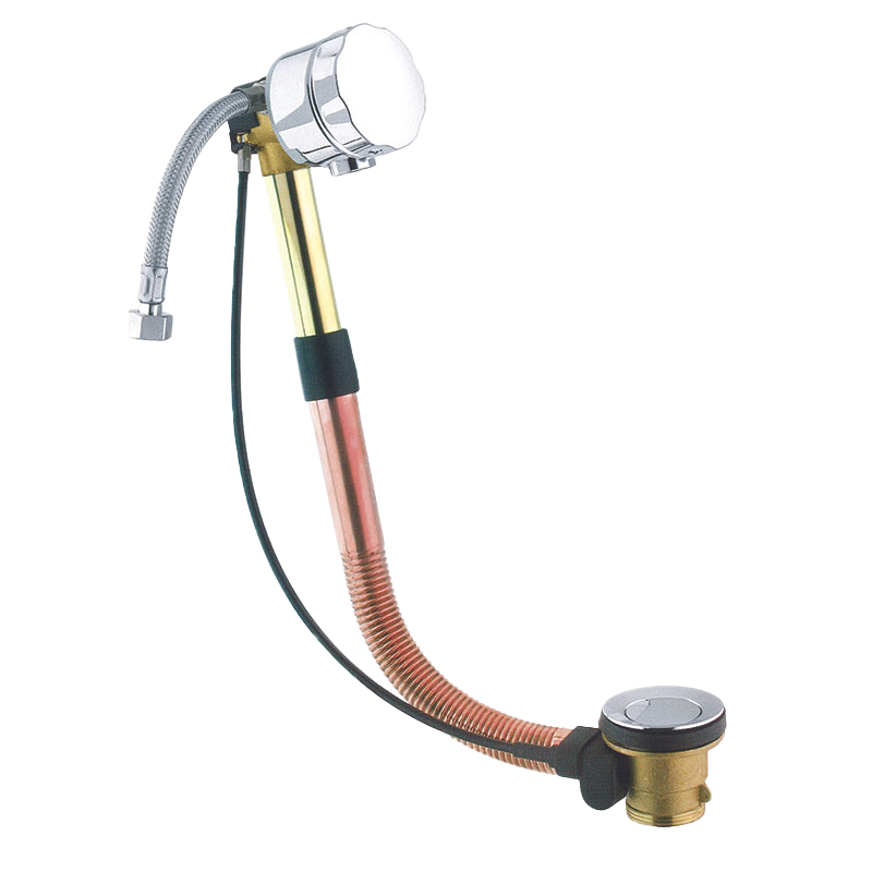 Rubi Tub Waste with Water Supply 25" Chrome CI100/1CH