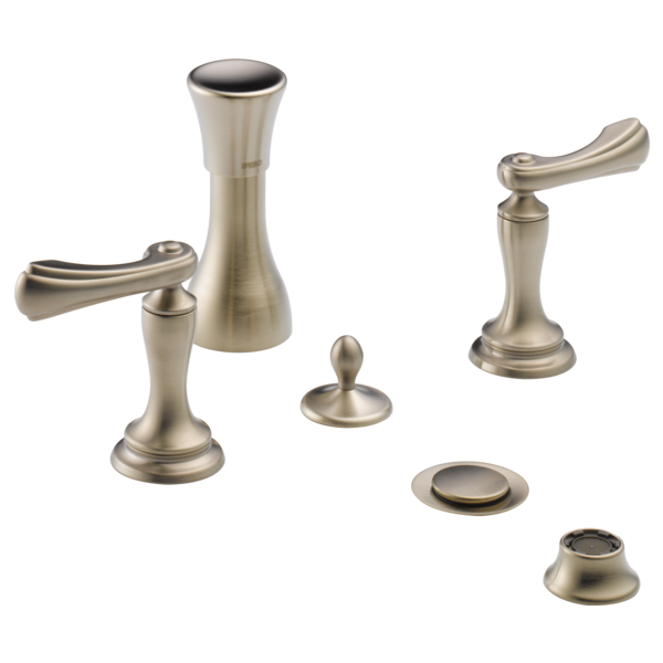 Brizo 4-Hole Mount Bidet Faucet with Vacuum Breaker - Less Handles 68485-BNLHP - Plumbing Market