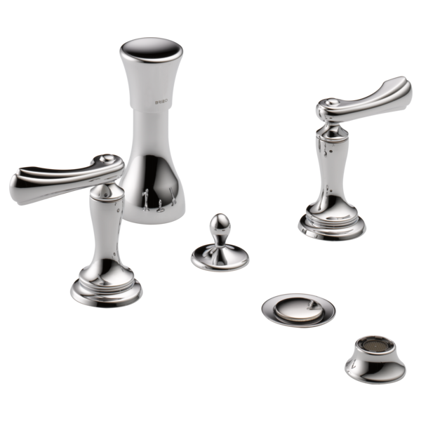 Brizo 4-Hole Mount Bidet Faucet with Vacuum Breaker - Less Handles 68485-PCLHP - Plumbing Market