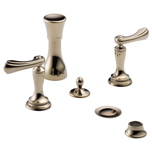 Brizo 4-Hole Mount Bidet Faucet with Vacuum Breaker - Less Handles 68485-PNLHP - Plumbing Market
