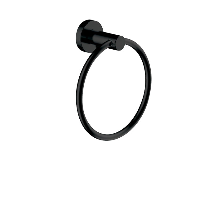 ALT 6" Round Wallmount Towel Ring 68870 in Electro Black