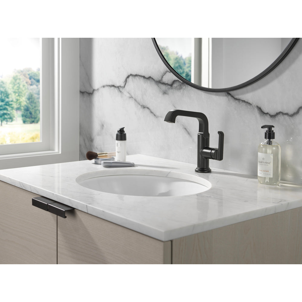 Delta Tetra Vessel Sink Bathroom Faucet - Matte Black