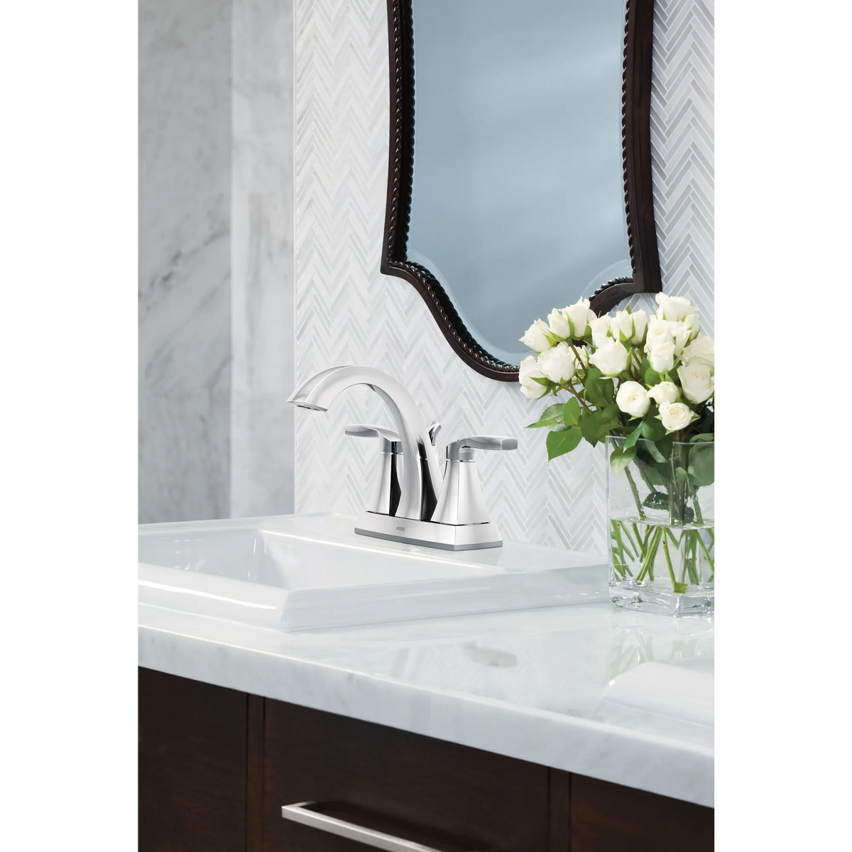 Moen Voss Two-Handle High-Arc Bathroom Faucet 6901 in Chrome (6901) - view 2