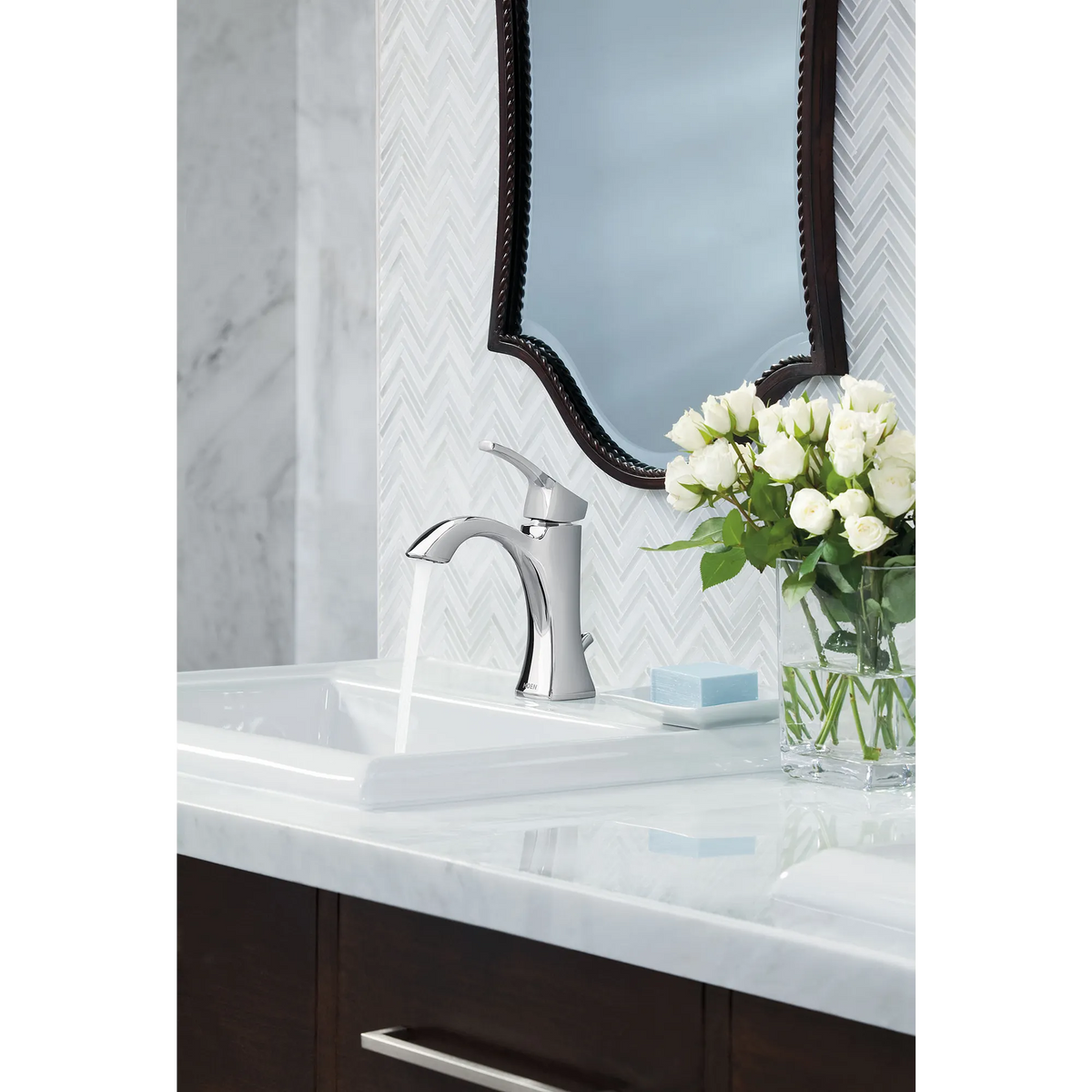 Moen Voss Single-Handle High-Arc Bathroom Faucet 6903 in Chrome (6903) - view 2
