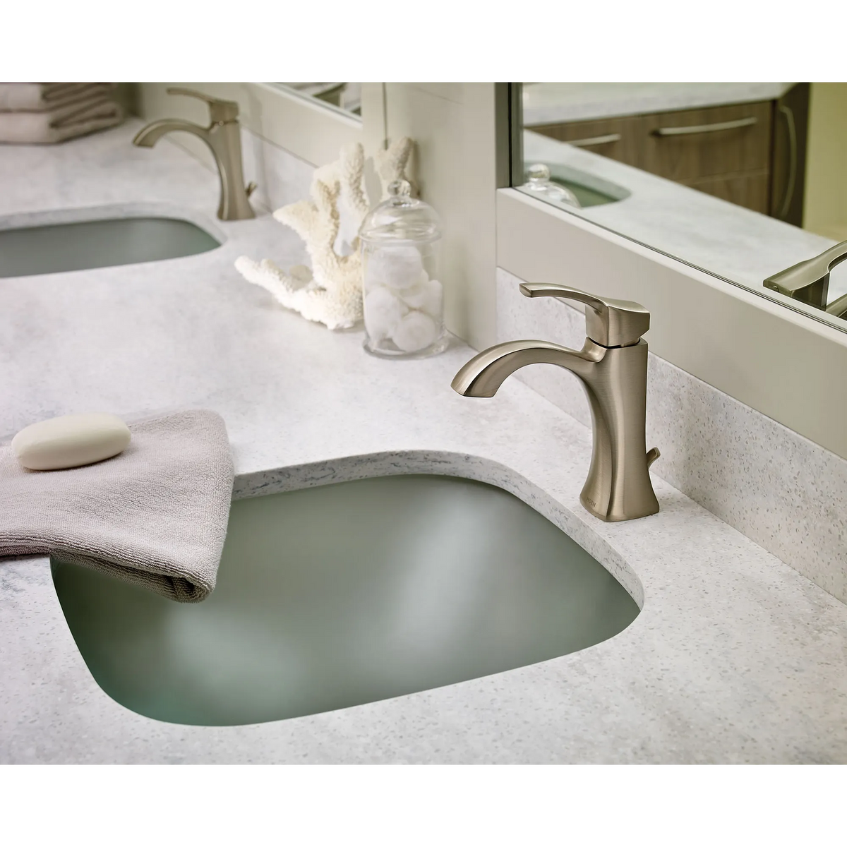 Moen Voss Single-Handle High-Arc Bathroom Faucet 6903 in Brushed Nickel (6903BN) - view 9