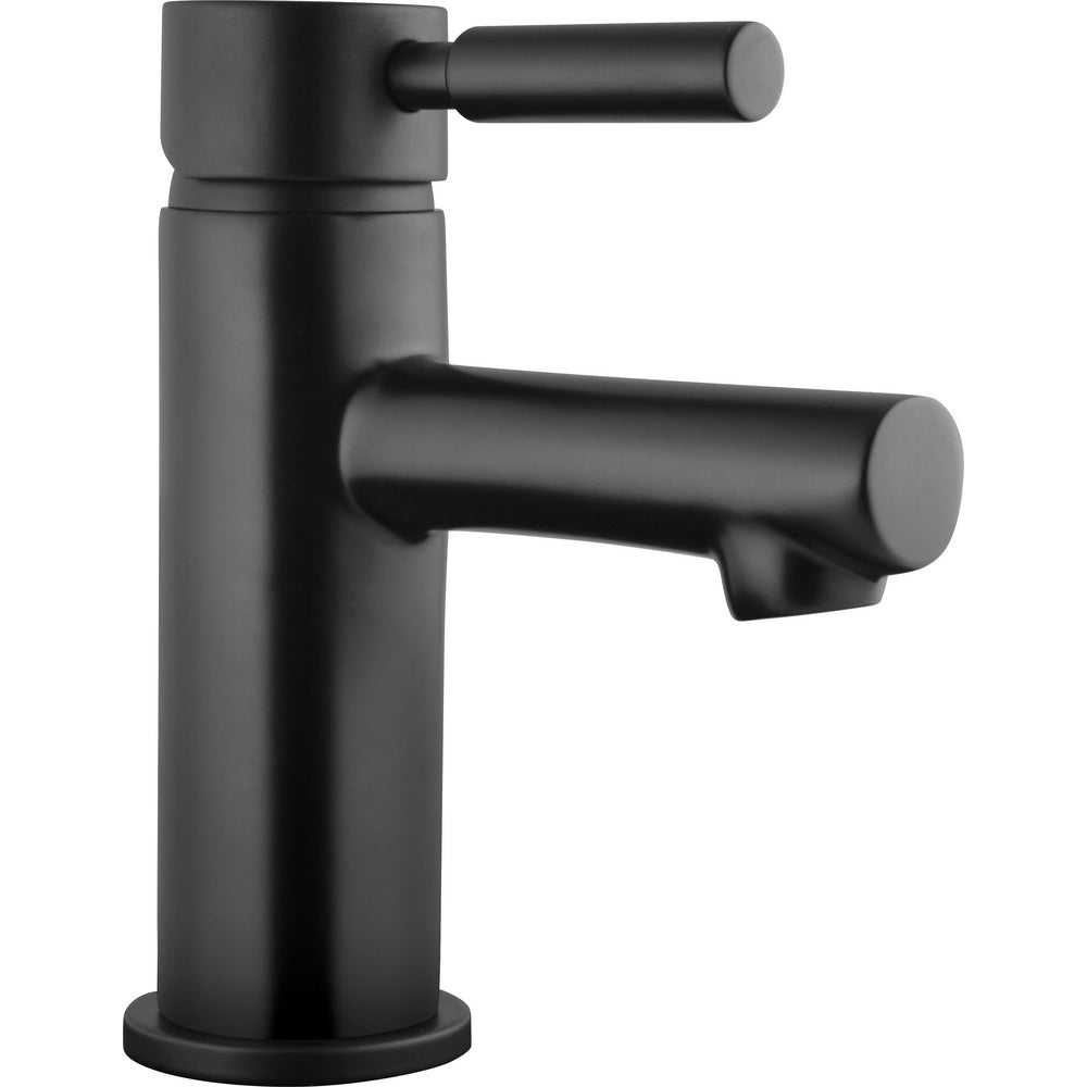 Delta Tommy Solid Handle Lav Faucet, Straight Tub Spout - Matte Black
