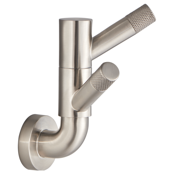 Brizo Rotating Double Robe Hook With Knurling 693537-NK - Plumbing Market