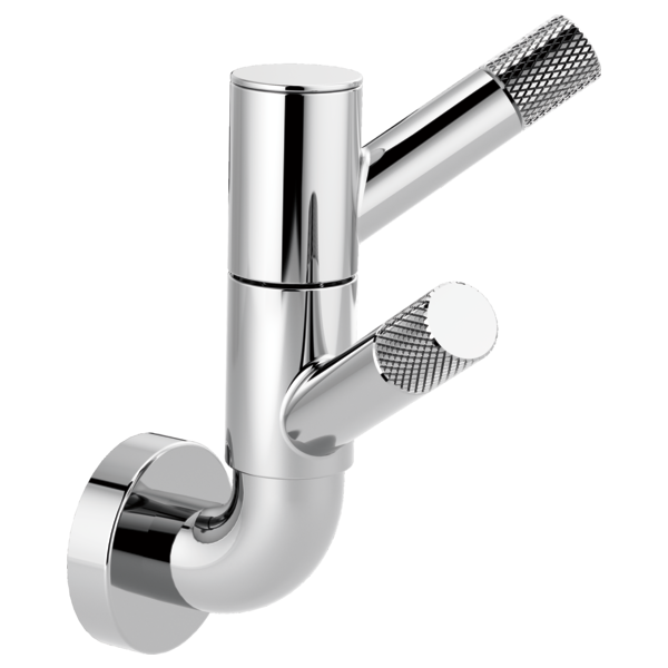 Brizo Rotating Double Robe Hook With Knurling 693537-PC - Plumbing Market