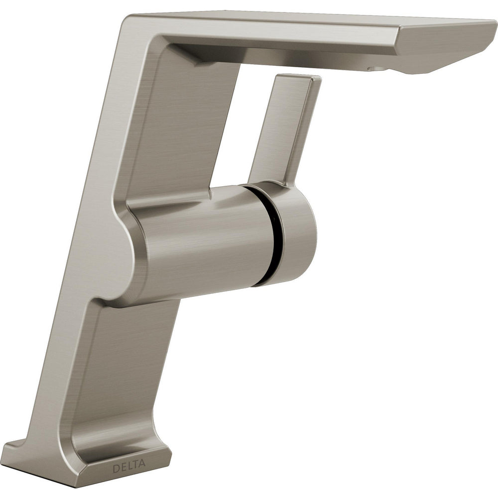 Delta Pivotal Single Handle Mid-Height Riser Faucet - Stainless