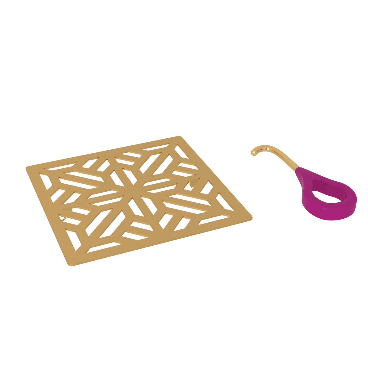 ROHL Mosaic Decorative Drain Cover DC3144 - Unlacquered Brass