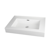 Rubi Arto Countertop Basin with Overflow White Gloss RTO690BL