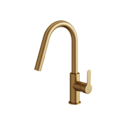 Aquabrass Barley Pull-Down Dual Stream Mode Kitchen Faucet 6545N in brushed gold pvd