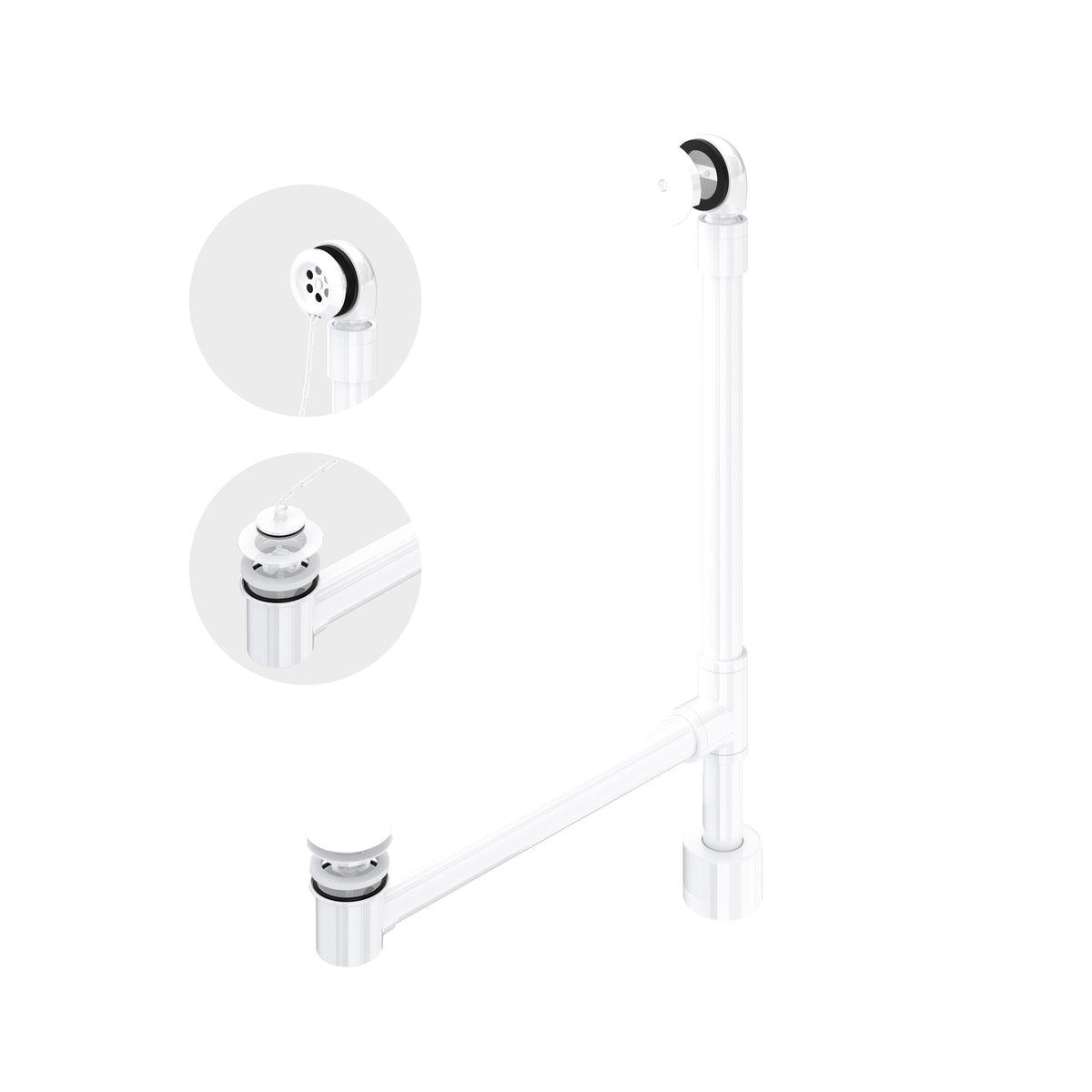 Victoria + Albert Freestanding Bathtub Drain For Above-Floor Installation Box K-50 - White