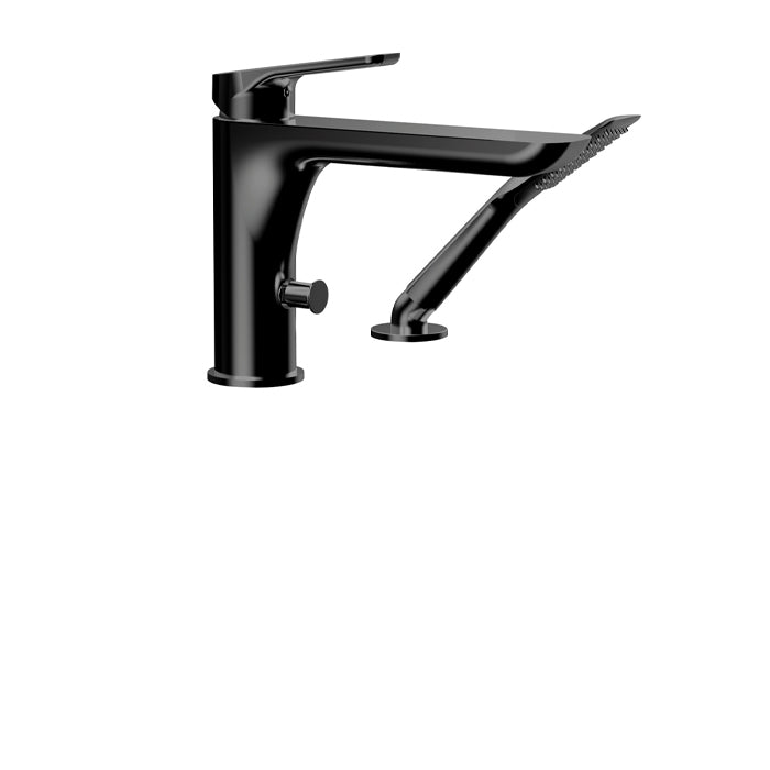 ALT Via Dante 2-Piece Deckmount Tub Filler with Handshower 70742 in Electro Black
