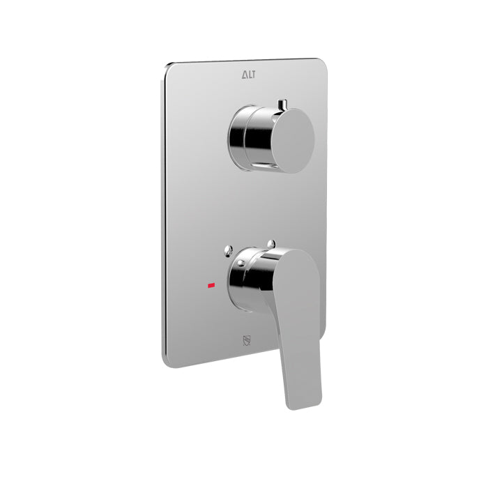 ALT Via Dante Trim Set for Uniplex Pressure Balance – 3-Way Diverter Shared 70843 in Polished Chrome