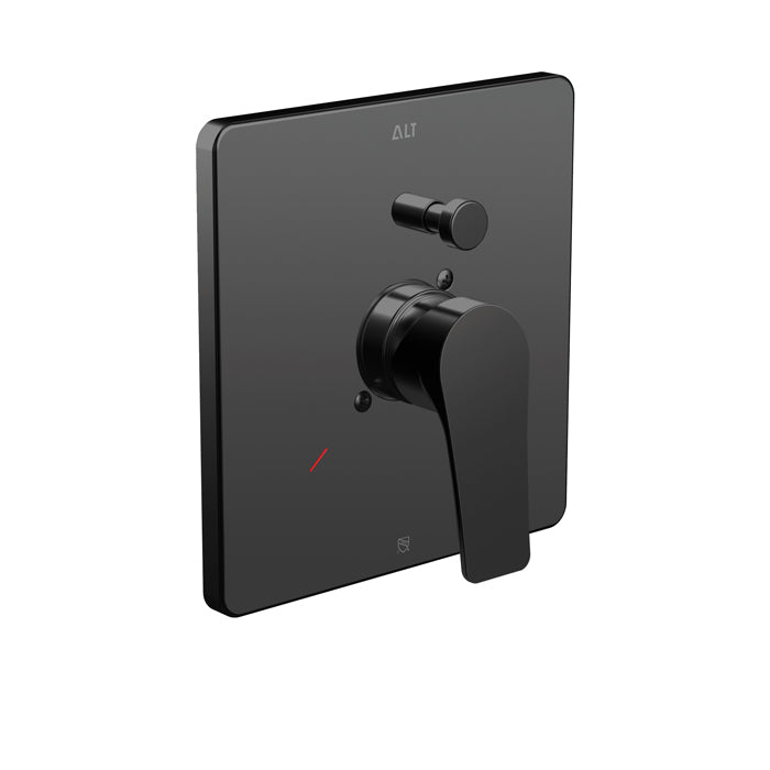 ALT Via Dante Trim Set for Pressure Balance Valve with Diverter 70921 in Electro Black