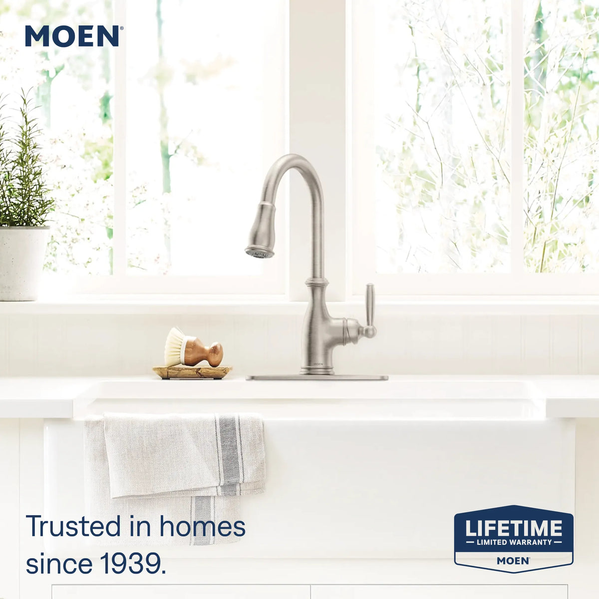 Moen Brantford MotionSense Wave Single-Handle High-Arc Single-Sensor Pulldown Kitchen Faucet 7185EW in Spot Resist Stainless (7185EWSRS) - view 5
