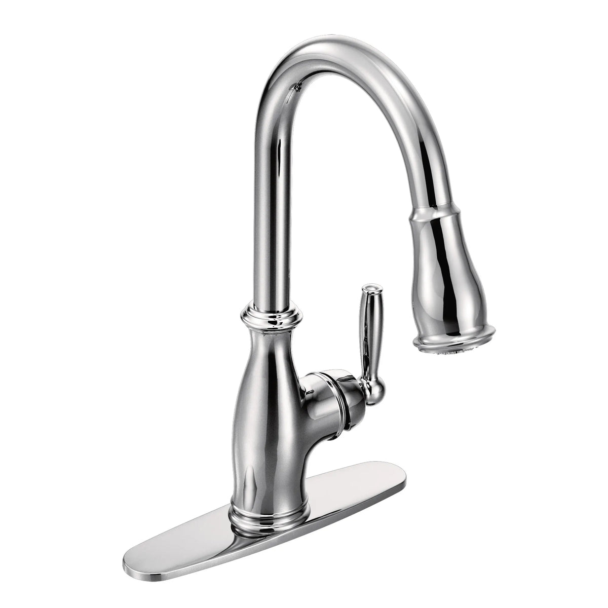 Moen Brantford Single-Handle High-Arc Pulldown Kitchen Faucet 7185 in Chrome (7185C) - view 6