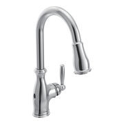 Moen Brantford MotionSense Wave Single-Handle High-Arc Single-Sensor Pulldown Kitchen Faucet 7185EW in Chrome (7185EWC)