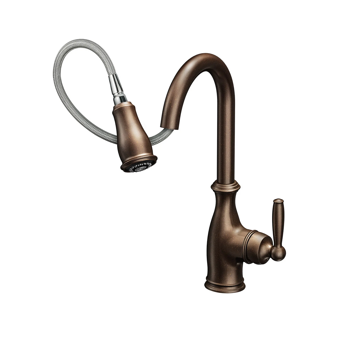 Moen Brantford Single-Handle High-Arc Pulldown Kitchen Faucet 7185 in Oil Rubbed Bronze (7185ORB) - view 5