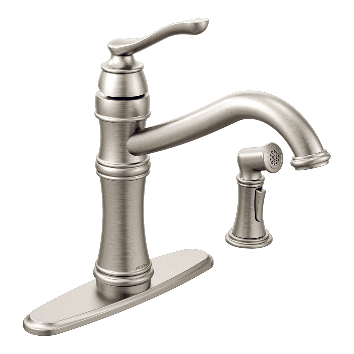 Moen Belfield Single-Handle High-Arc Kitchen Faucet 7245 in Spot Resist Stainless (7245SRS)