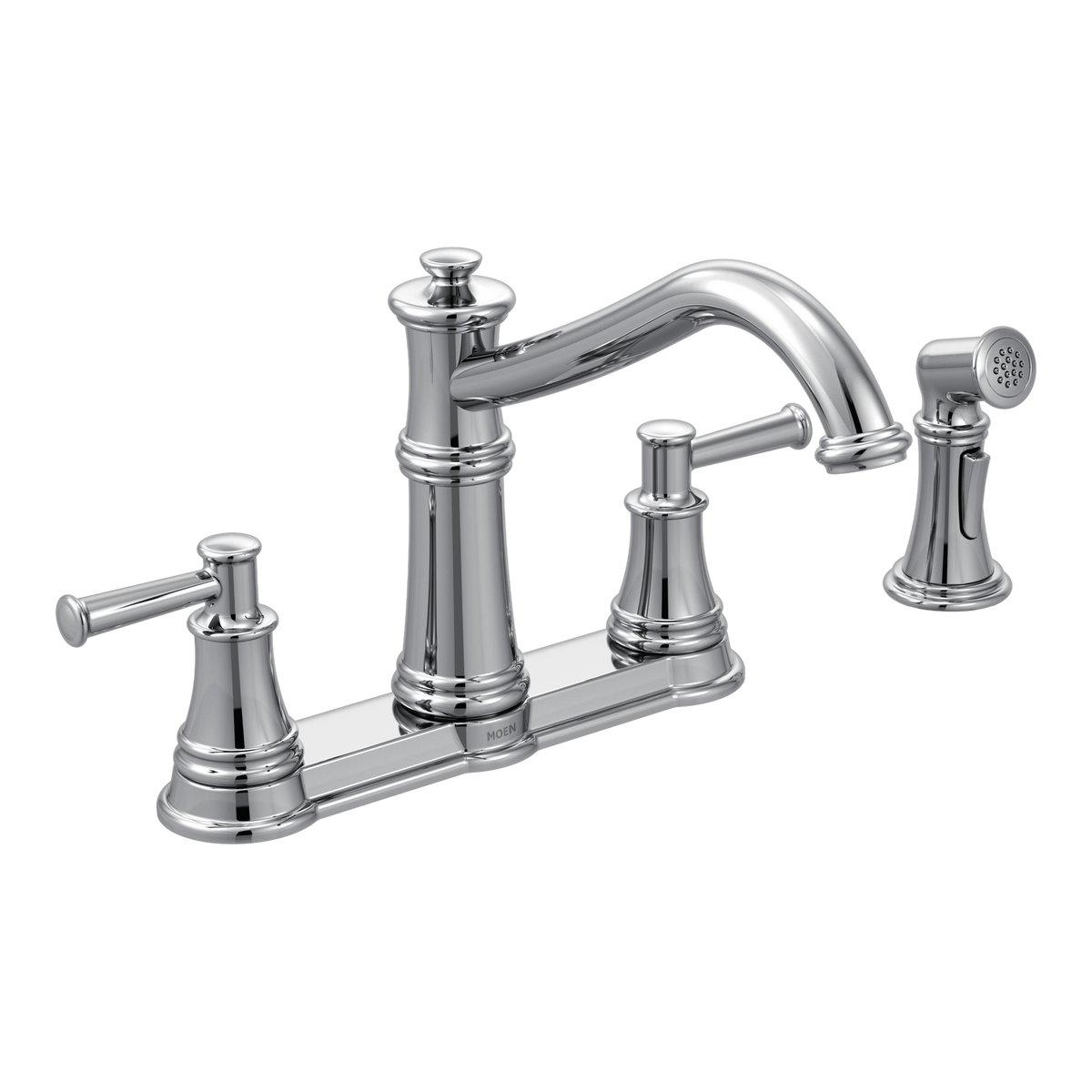 Moen Belfield Two-Handle High-Arc Kitchen Faucet 7255 in Chrome (7255C)
