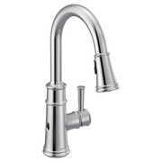 Moen Belfield MotionSense Wave Single-Handle High-Arc Single-Sensor Pulldown Kitchen Faucet 7260EW in Chrome (7260EWC)