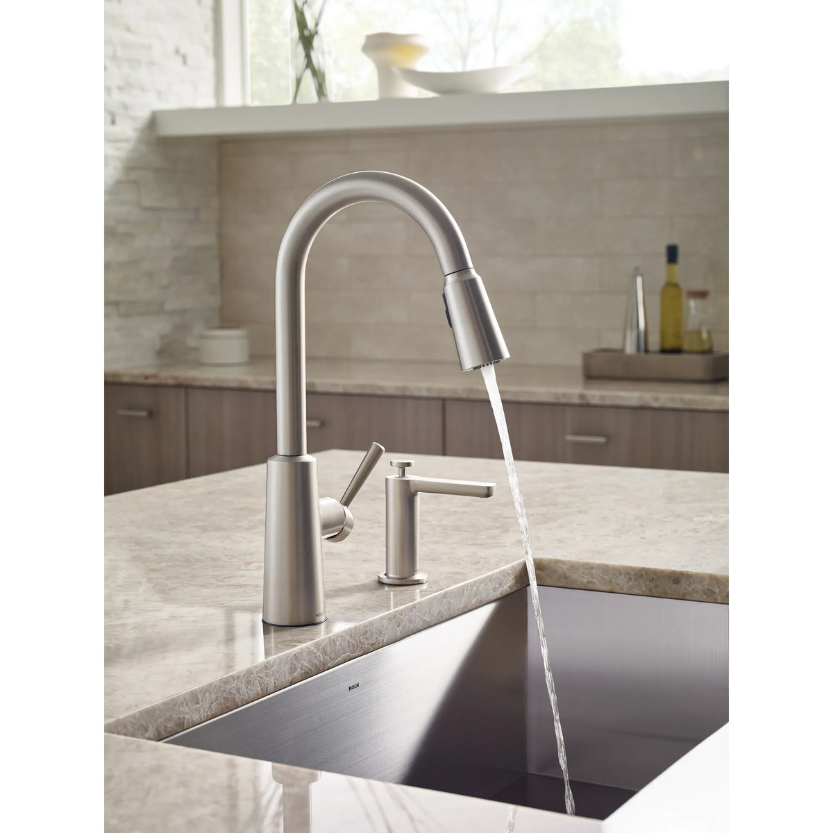 Moen Modern Soap Dispenser S3947 in Spot Resist Stainless (S3947SRS) - view 2