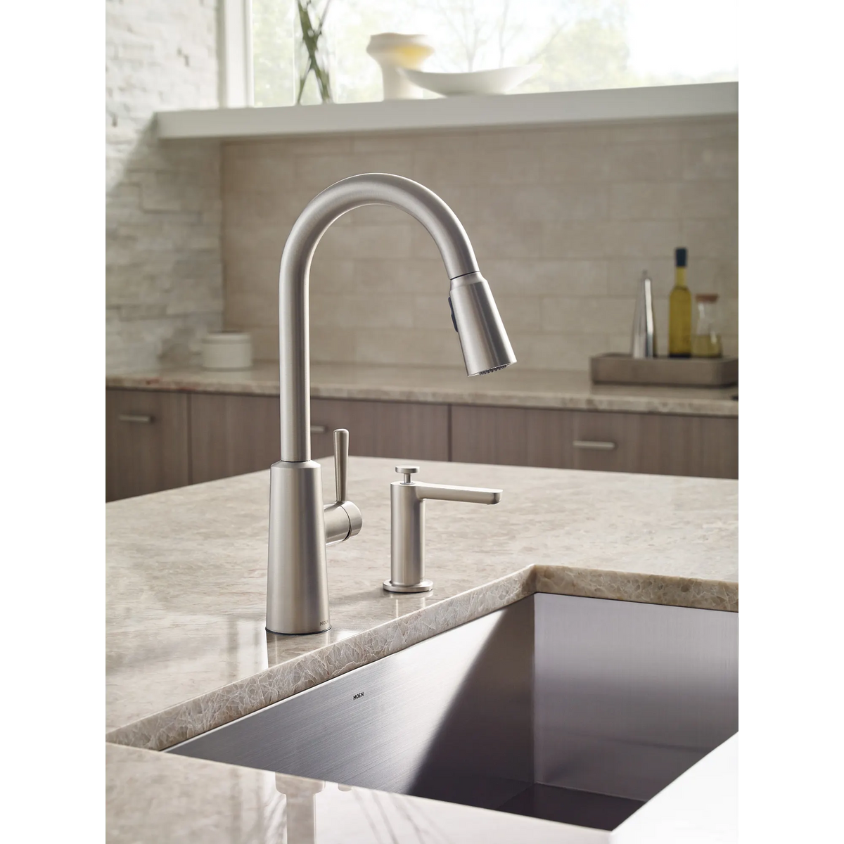 Moen Modern Soap Dispenser S3947 in Spot Resist Stainless (S3947SRS) - view 6
