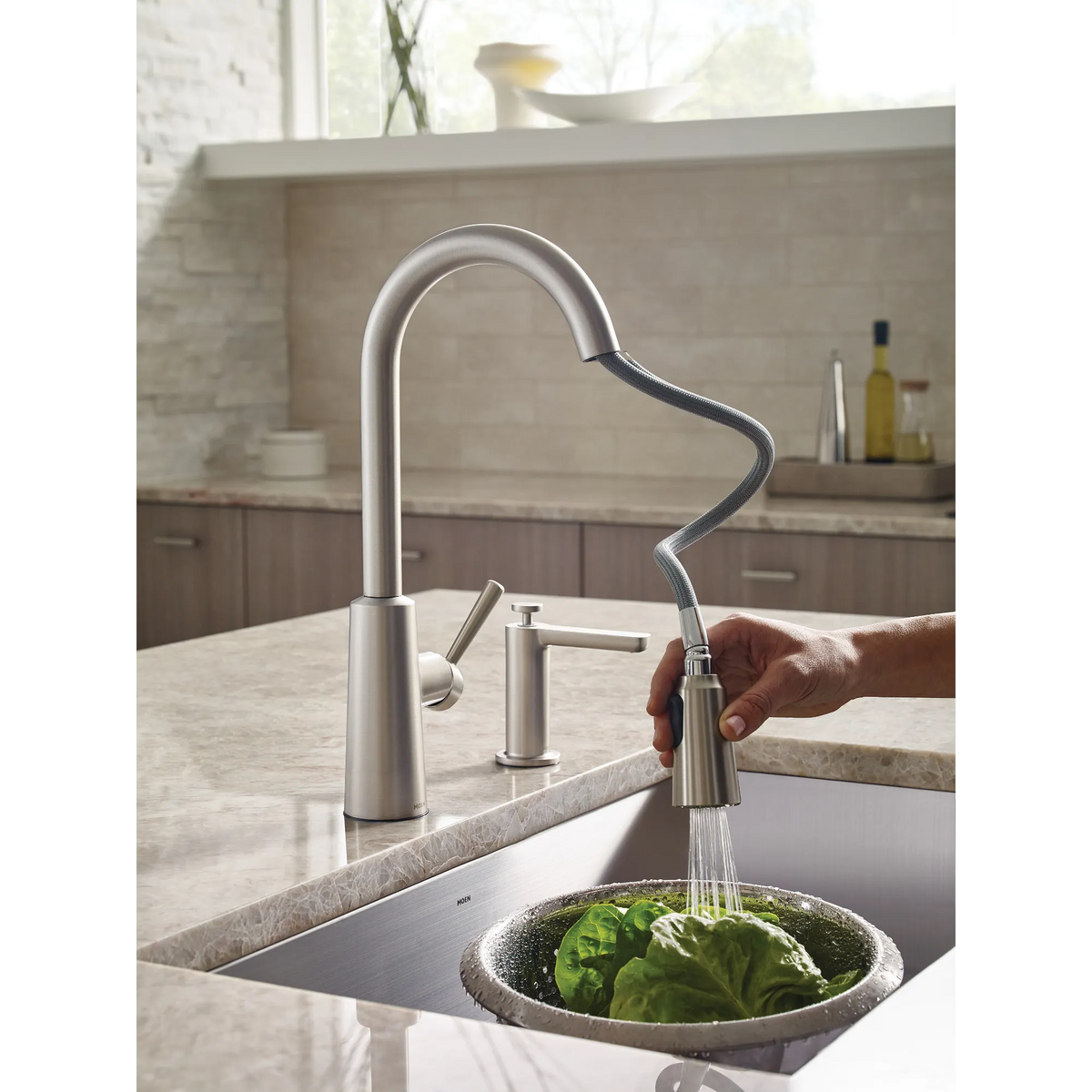 Moen Modern Soap Dispenser S3947 in Spot Resist Stainless (S3947SRS) - view 3