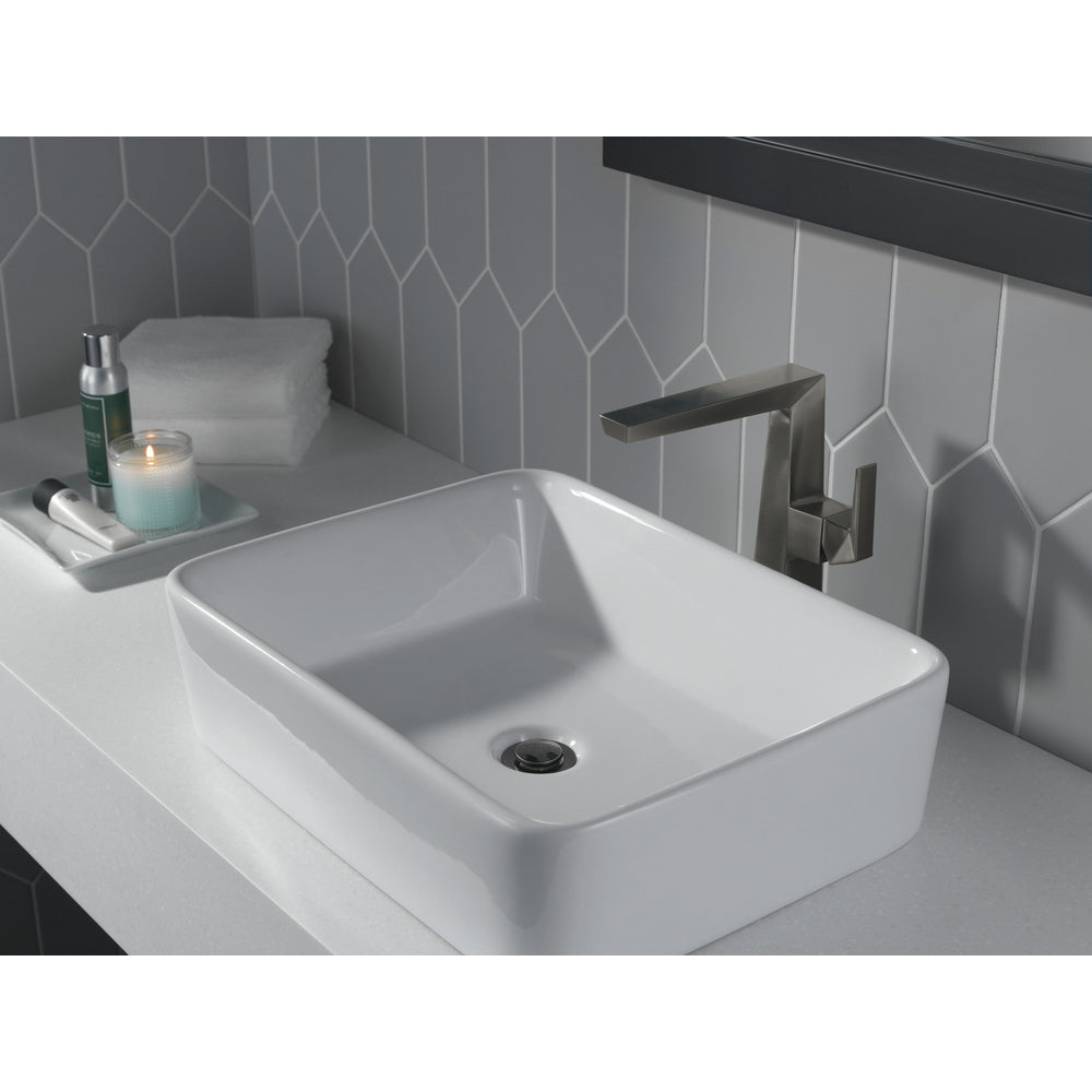 Delta Trillian Vessel Single Handle Faucet - Black Stainless