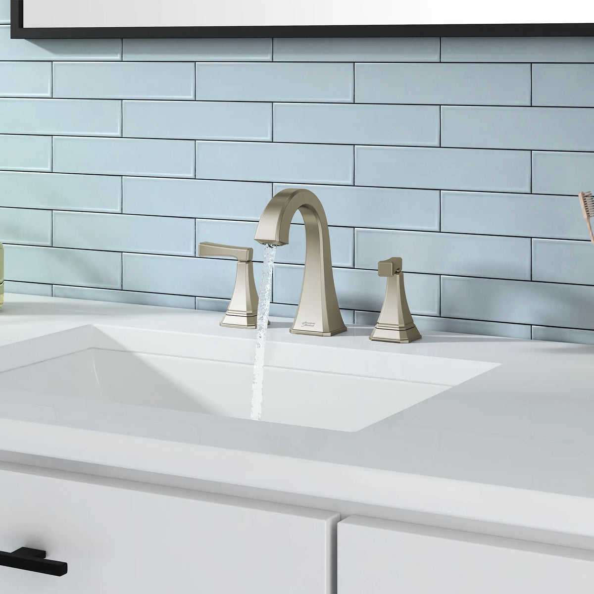 American Standard Westerly 8-In. Widespread 2-Handle Bathroom Faucet 1.2 GPM with Lever Handles