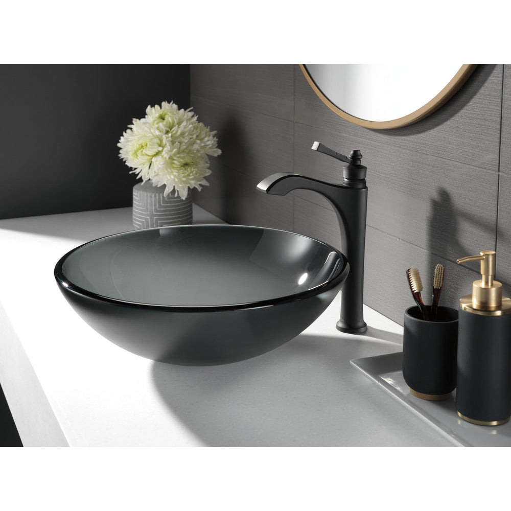 Delta Dorval Single Hole Bathroom Faucet 1L 756-DST - Matte Black