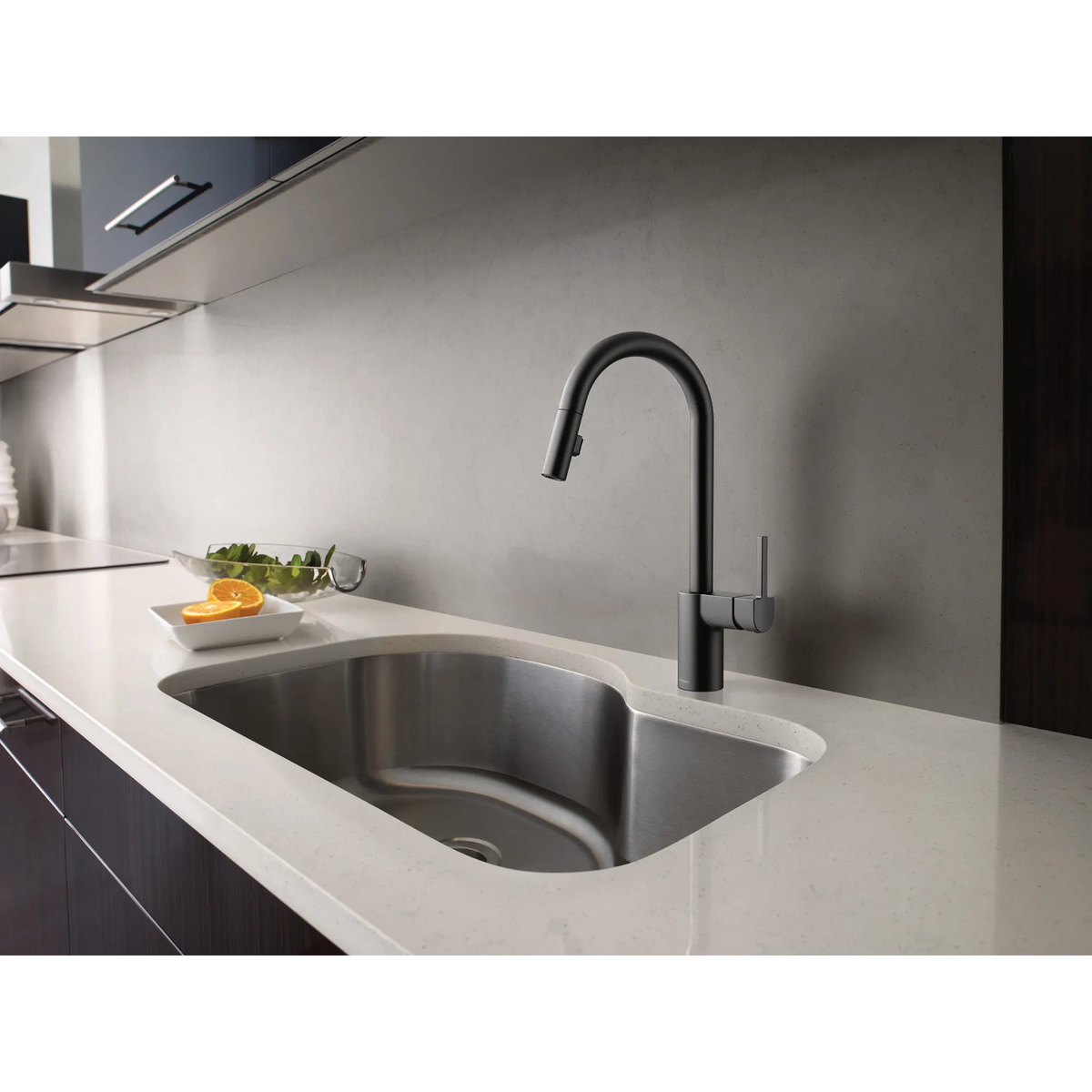 Moen Align Single-Handle High-Arc Pulldown Kitchen Faucet 75651 in Matte Black (75651BL) - view 2