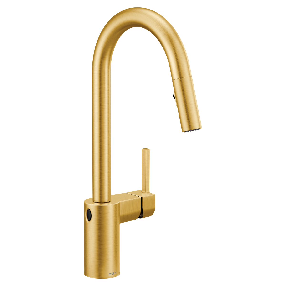 Moen Align MotionSense Wave Single-Handle High-Arc Single-Sensor Pulldown Kitchen Faucet 7565EW in Brushed Gold (7565EWBG)