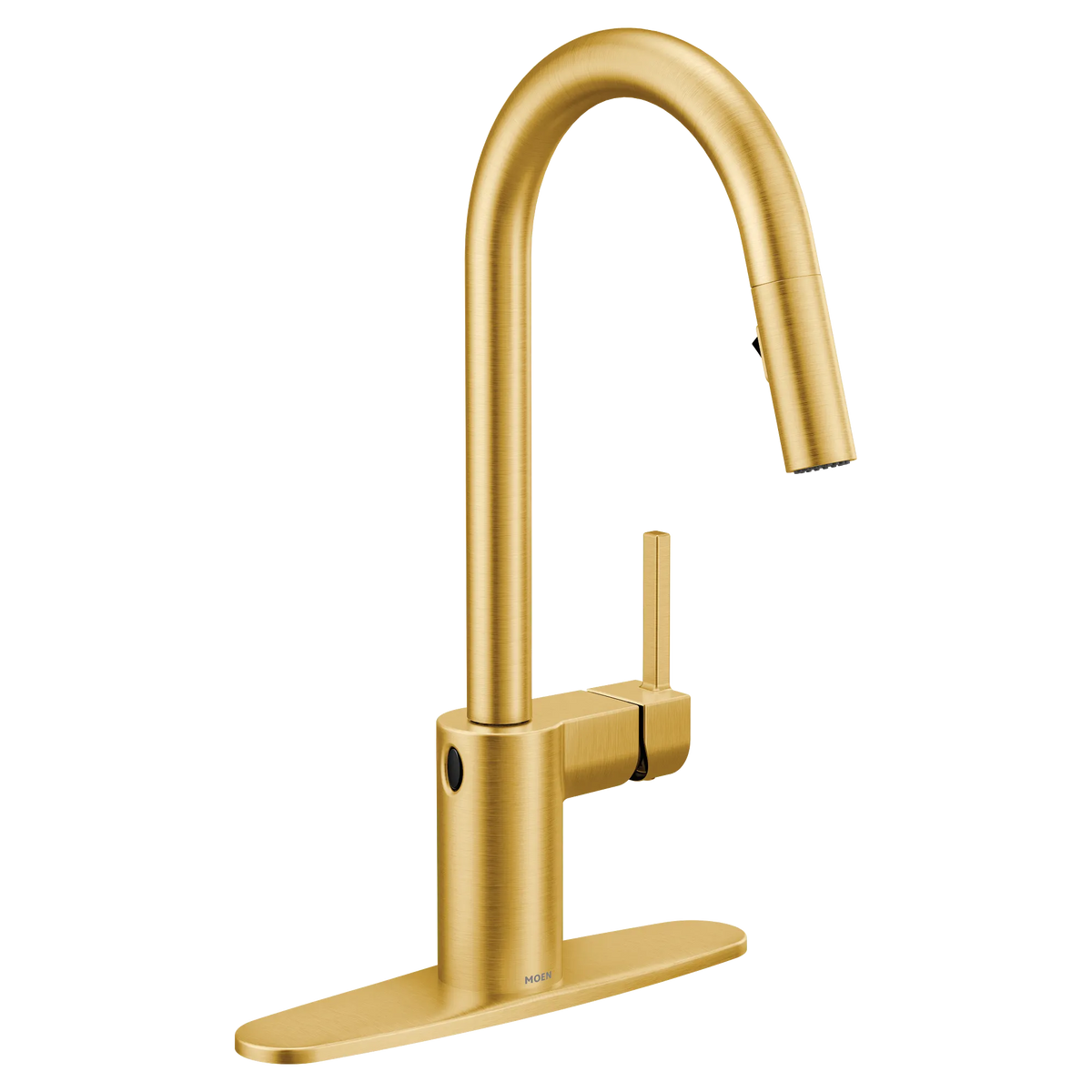 Moen Align MotionSense Wave Single-Handle High-Arc Single-Sensor Pulldown Kitchen Faucet 7565EW in Brushed Gold (7565EWBG) - view 2