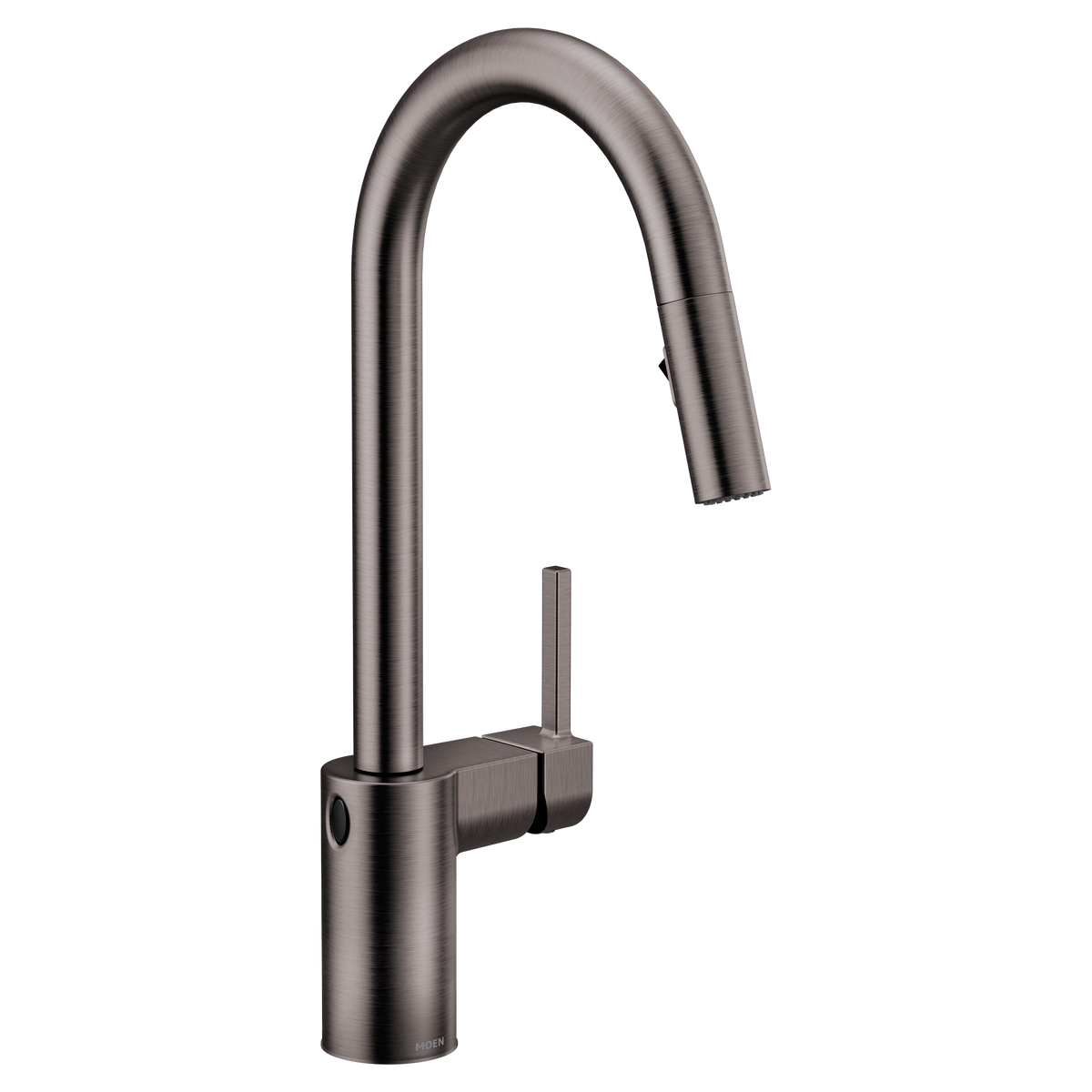 Moen Align MotionSense Wave Single-Handle High-Arc Single-Sensor Pulldown Kitchen Faucet 7565EW in Black Stainless (7565EWBLS)