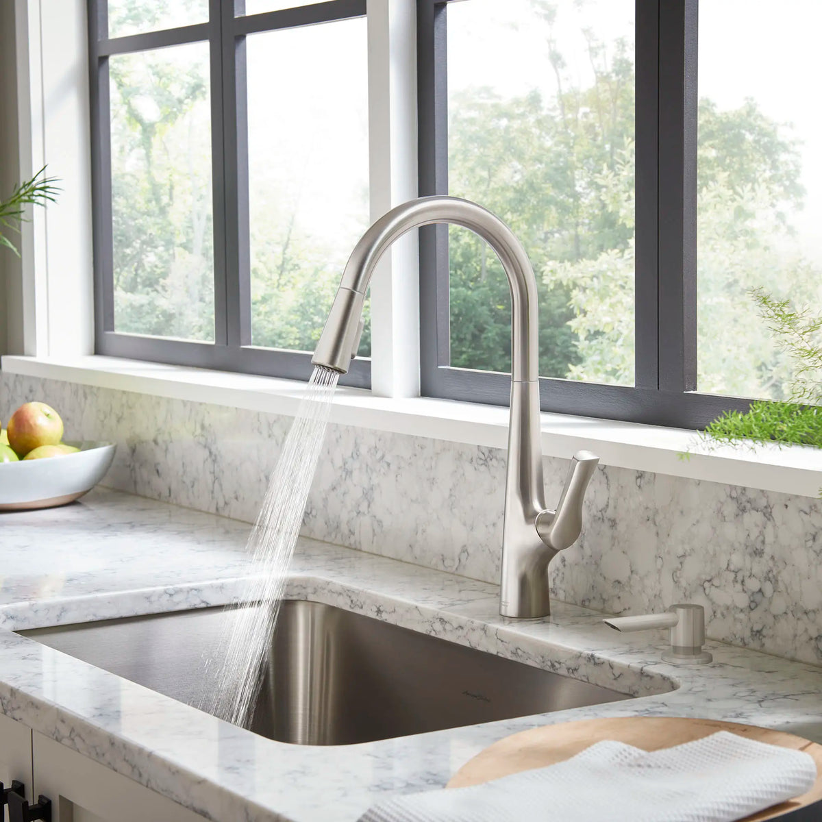 American Standard Copley Pull-Down Kitchen Faucet with Soap Dispenser