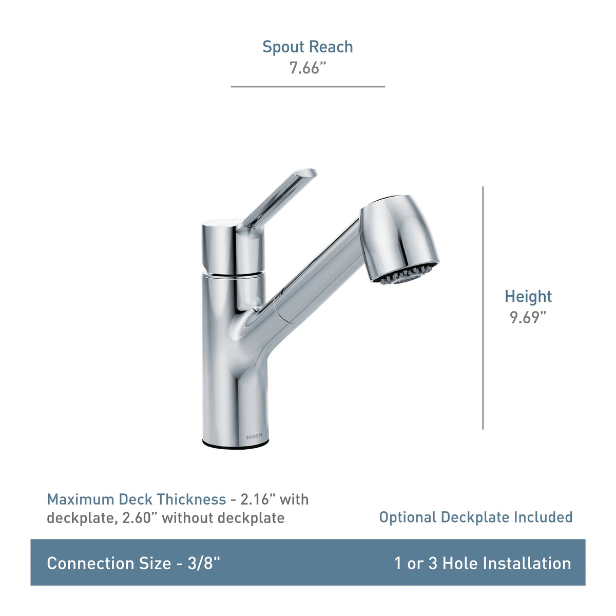 Moen Method Single-Handle Pullout Kitchen Faucet 7585 in Spot Resist Stainless (7585SRS) - view 2
