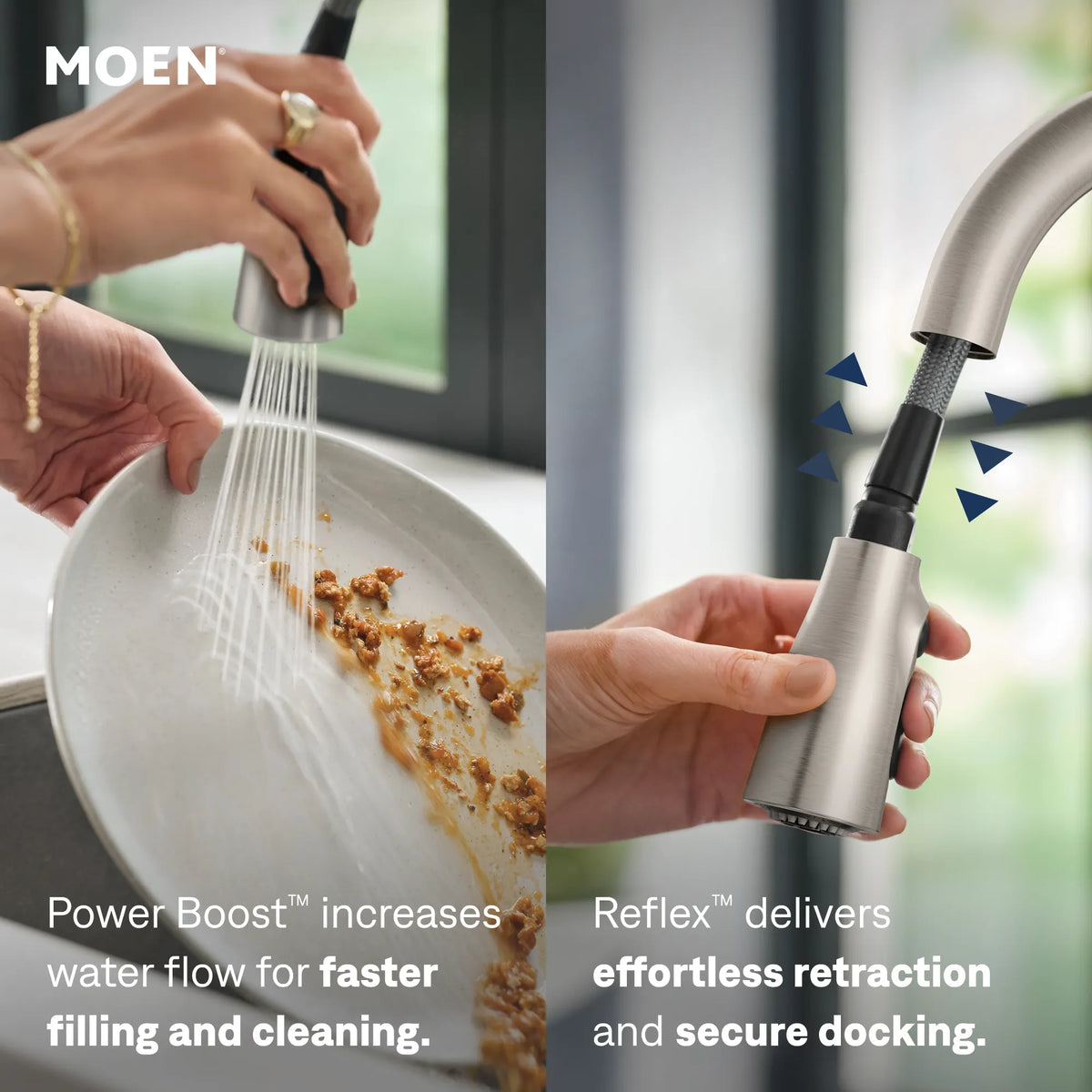 Moen Arbor Single-Handle High-Arc Pulldown Kitchen Faucet 7594 in Spot Resist Stainless (7594SRS) - view 3