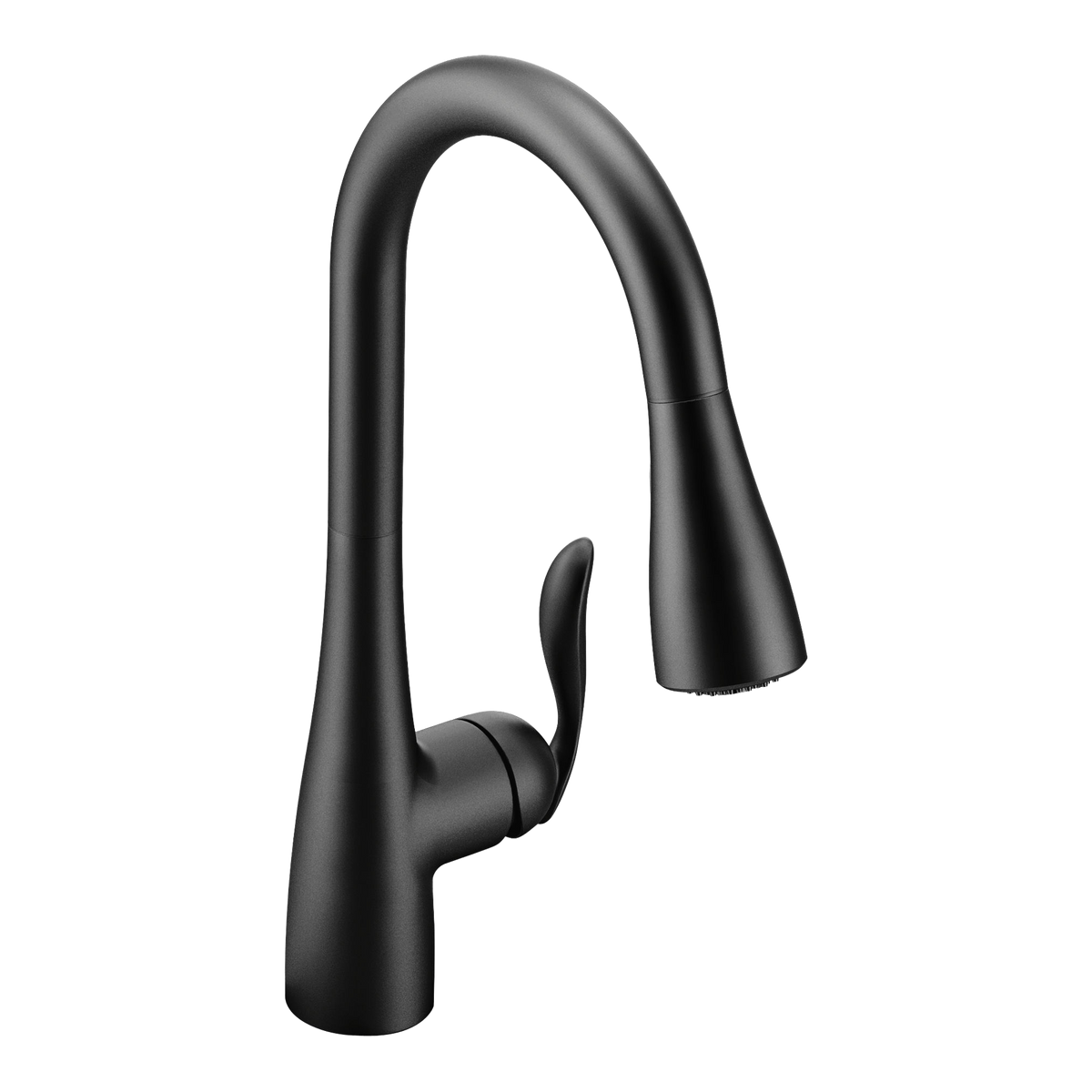 Moen Arbor Single-Handle High-Arc Pulldown Kitchen Faucet 7594 in Matte Black (7594BL)