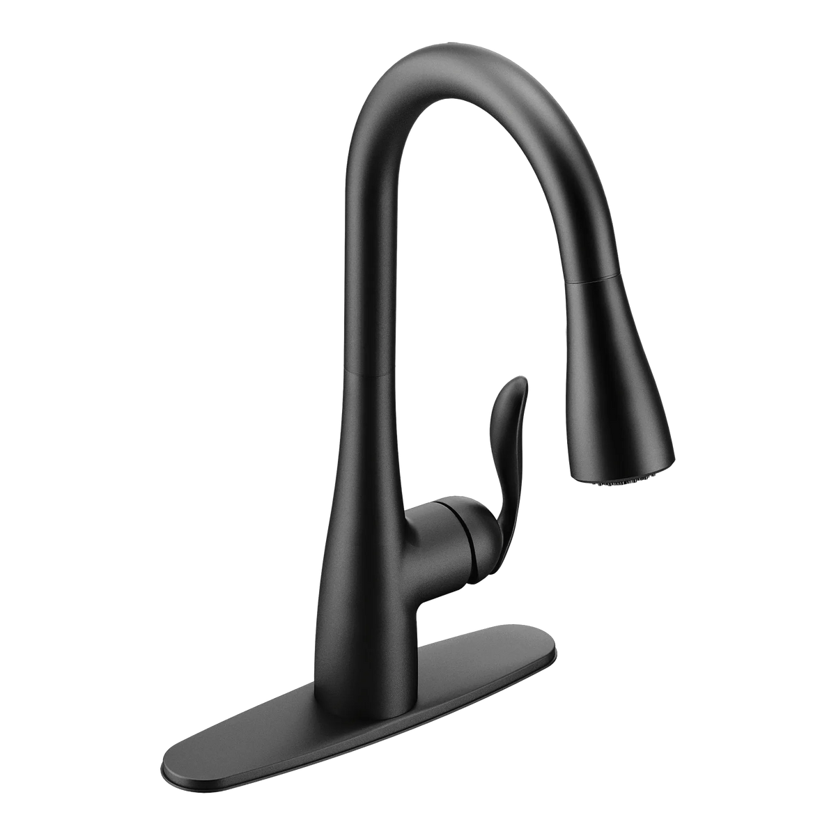 Moen Arbor Single-Handle High-Arc Pulldown Kitchen Faucet 7594 in Matte Black (7594BL) - view 5