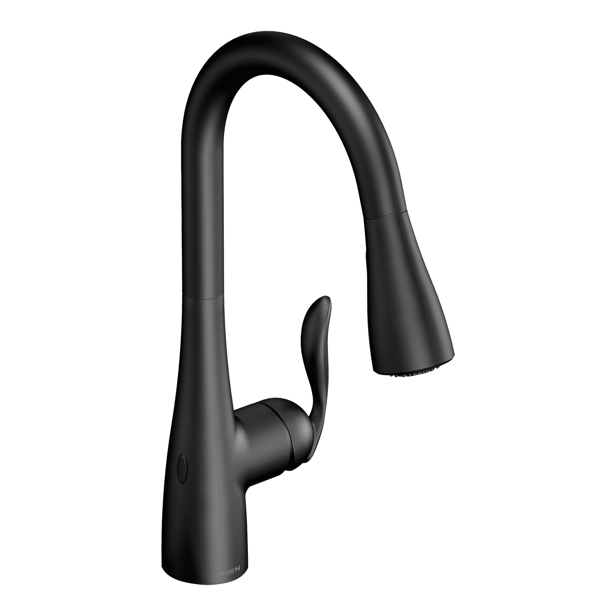 Moen Arbor MotionSense Wave Single-Handle High-Arc Single-Sensor Pulldown Kitchen Faucet 7594EW in Matte Black (7594EWBL)
