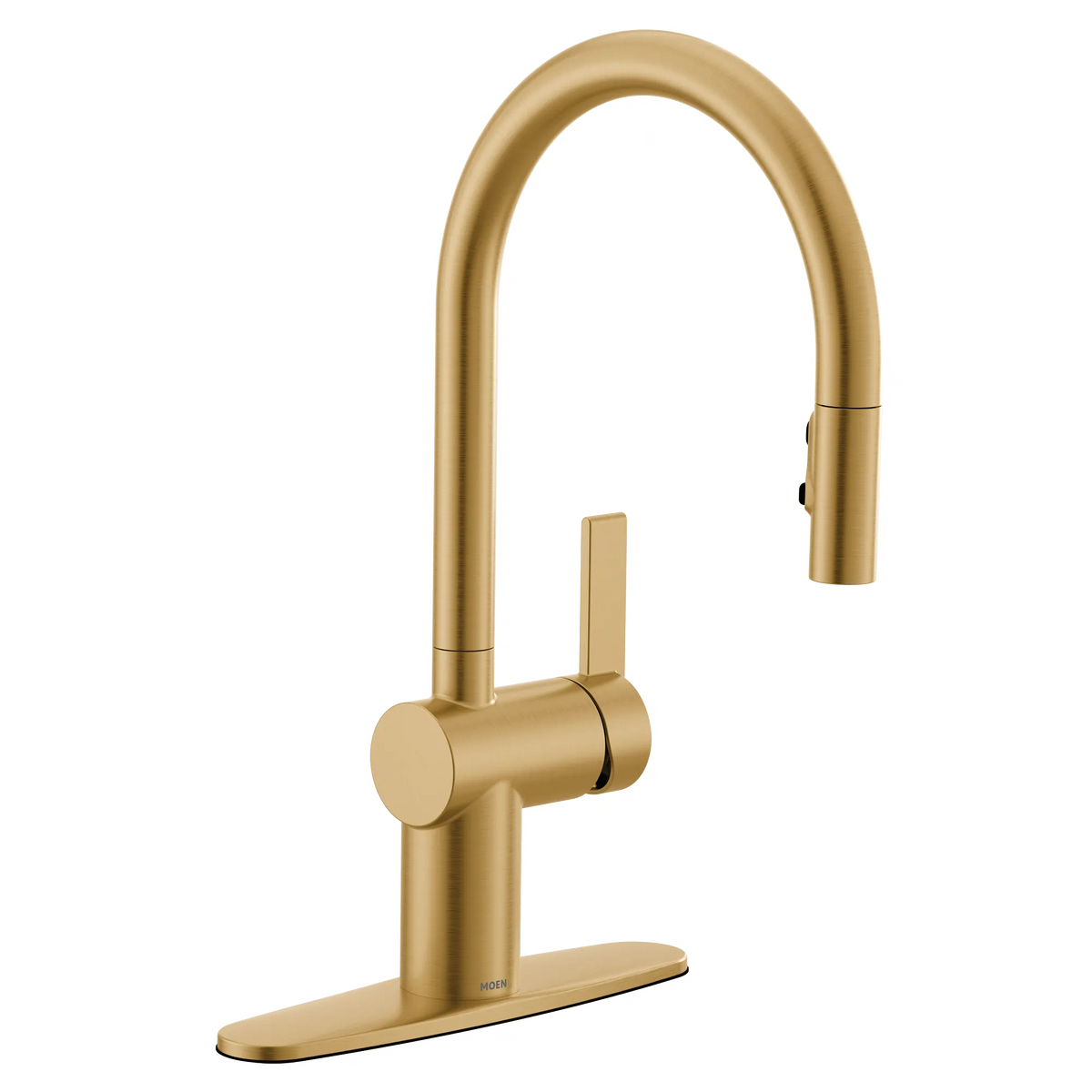Moen Cia Single-Handle High-Arc Pulldown Kitchen Faucet 7622 in Brushed Gold (7622BG) - view 9